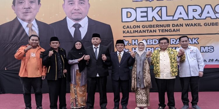 FOTO: IST/MATAKALTENG - Pelaksanaan Deklarasi Bersama Koalisi Abdul Razak dan Sri Suwanto.