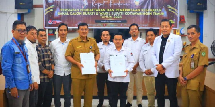 Foto: KPU/MATA KALTENG - Rapat koordinasi dan kerjasama KPU Kotim dengan RSUD dr Murjani Sampit belum lama ini.