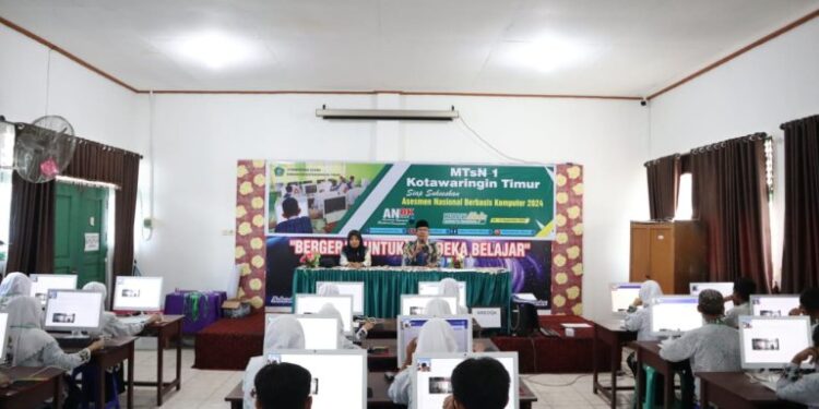 Foto:IST/MATA KALTENG - Pelaksanaan ANBK di MTSN 1 Kotim.