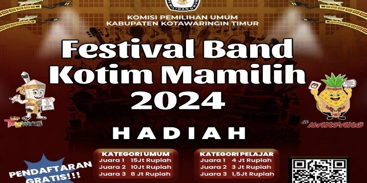 FOTO: KPU/MATA KALTENG - Pengumuman festival band Kotim memilih 2024.