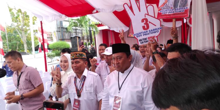Foto: MATAKALTENG - Calon Gubernur Kalteng Agustiar Sabran dan Calon Wakil Gubernur Kalteng Edy Pratowo.