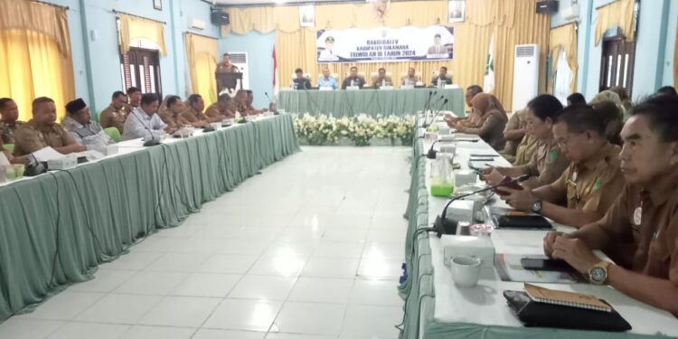 Foto : AKH/MATA KALTENG - Rakordalev triwulan ketiga Pemkab Sukamara.