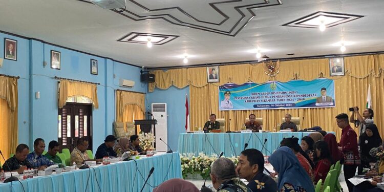 Foto : AKH/MATA KALTENG - Focus group discussion (FGD) I penyusunan grand desain pembangunan kependudukan (GDPK) Kabupaten Sukamara tahun 2024-2049