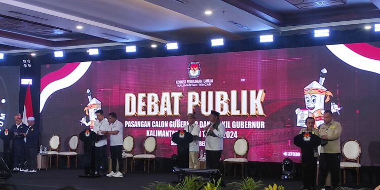 Foto: MATAKALTENG - Debat Publik Perdana Pasangan Calon Gubernur Dan Wakil Gubernur Kalteng 2024.