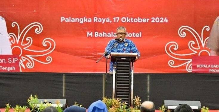 Foto: MATAKALTENG - Plt Sekda Prov Kalteng M Katma F Dirun sampaikan sambutan.