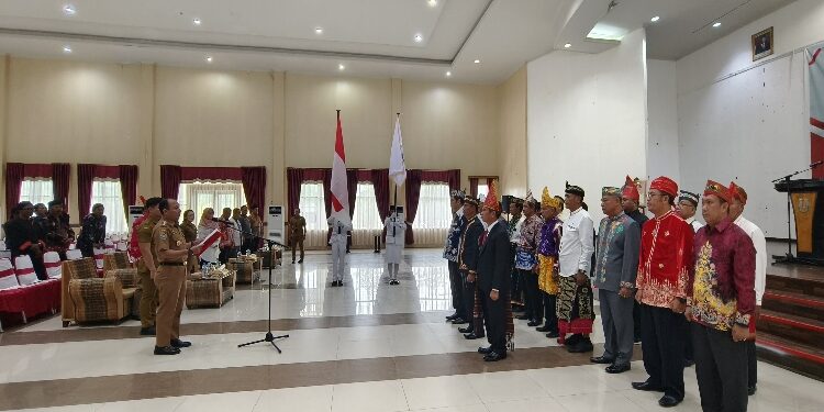 FOTO: ANR/MATAKALTENG - Pj Bupati Katingan Sutoyo, saat pengukuhan FKP, di Gedung Salawah Kasongan. 