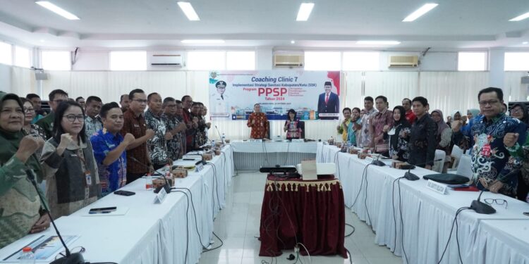 Foto: MATAKALTENG - Rapat Coaching Clinic 7 Implementasi Strategi Sanitasi Kabupaten/ Kota (SSK) Pogram PPSP Tahun 2024.