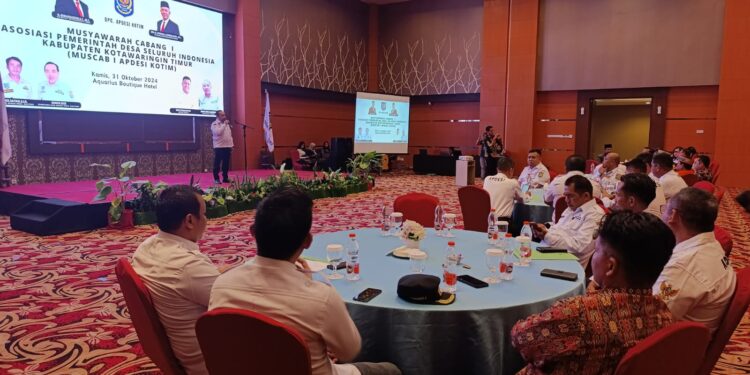 Foto: DIAN/MATA KALTENG - Musyawarah cabang I asosiasi Pemerintah desa seluruh Indonesia Kabupaten Kotim (Muscab APDESI Kotim), 31 Oktober 2024.