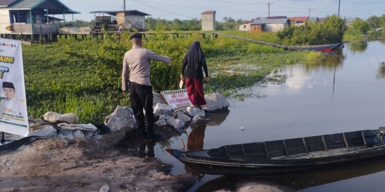 FOTO: MATAKALTENG - Pemantauan luapan air di Bereng Bengkel.