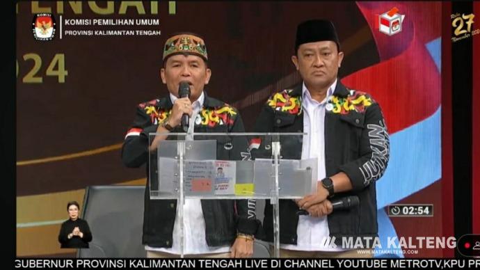 Cawagub Edy Pratowo Tanggapi Pertanyaan Soal Sumpah Adat dalam Debat Publik Kedua KPU Kalteng