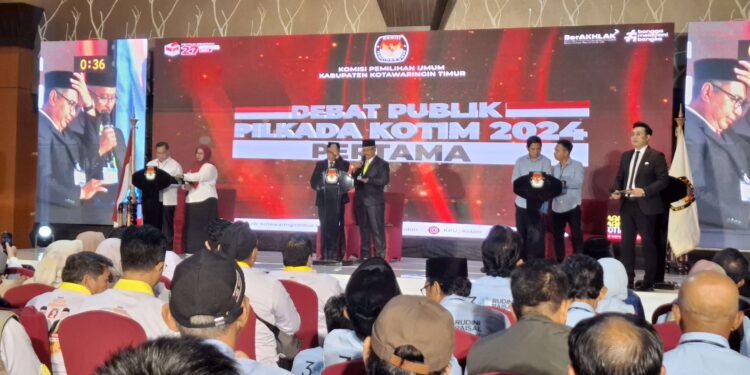 Foto:DOK/MATA KALTENG - Suasana debat publik pertama Pilkada Kotim beberapa waktu lalu.