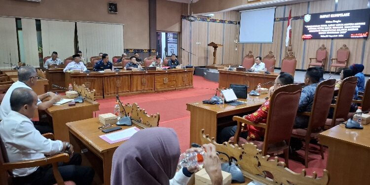 FOTO: DIAN/MATA KALTENG - Pembahasan hasil rapat kerja tentang RAPBD murni 2025, Rabu 20 November 2024.