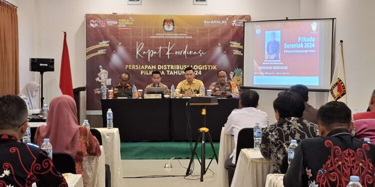 Foto: DIAN/MATA KALTENG - Rakor persiapan distribusi logistik Pilkada tahun 2024 di Kotim, 21 November 2024.