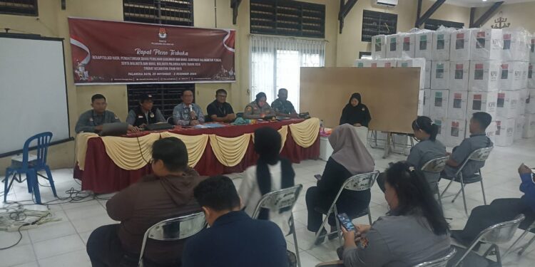 FOTO: MATAKALTENG - Rapat pleno di Kecamatan Jekan Raya.