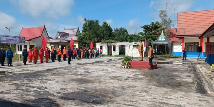 Foto: IST/MATA KALTENG - Simulasi gabungan pemadaman kebakaran di Disdamkarmat Kotim, 2 Desember 2024.