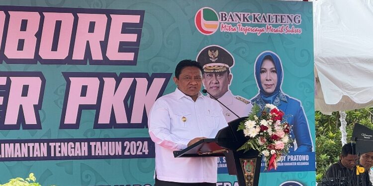 FOTO: IST/MATAKALTENG - Wakil Gubernur Kalimantan Tengah, Edy Pratowo, saat membuka Rapat Konsultasi dan Jambore Kader PKK Tingkat Provinsi Kalteng 2024.