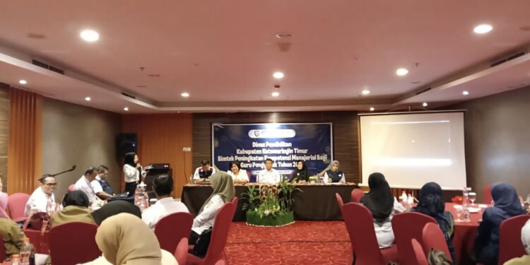 Foto: DIAN/MATA KALTENG - Penutupan Bimtek pengembangan manajerial guru penggerak di Kabupaten Kotim.