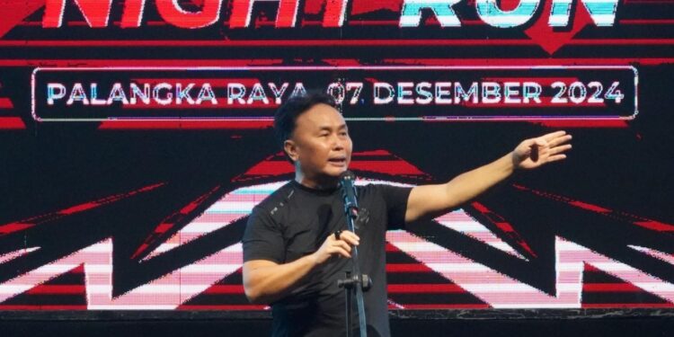 Foto: MATAKALTENG - Sabrun Night Run 5K, di Bundaran Besar Palangka Raya.