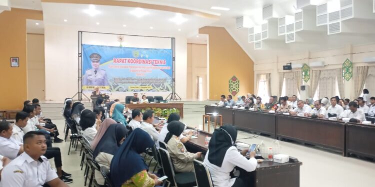 FOTO : AND/MATAKALTENG - Rapat Koordinasi Teknis Pelaksanaan Kebijakan Pemenuhan Hak Anak dan Perlindungan Khusus Anak, pada Rabu kemarin bertempat di Aula Kantor Bapperida setempat.
