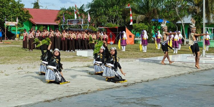 Foto: IST/MATA KALTENG - Kemah Bakti Pramuka SMP Se-Kecamatan Baamang.