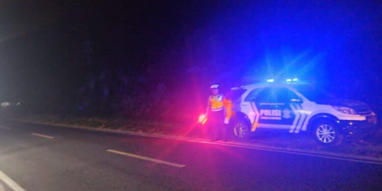FOTO: MATAKALTENG - Personel Satlantas Polresta Palangka Raya pada saat melakukan patroli.