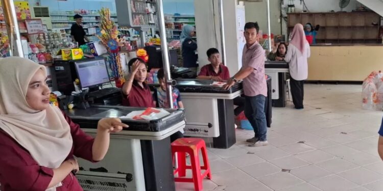 FOTO: IST/MATAKALTENG-Lokasi  tempat terjadinya dugaan pelecehan yang dialami oleh karyawan supermarket di Kota Sampit.