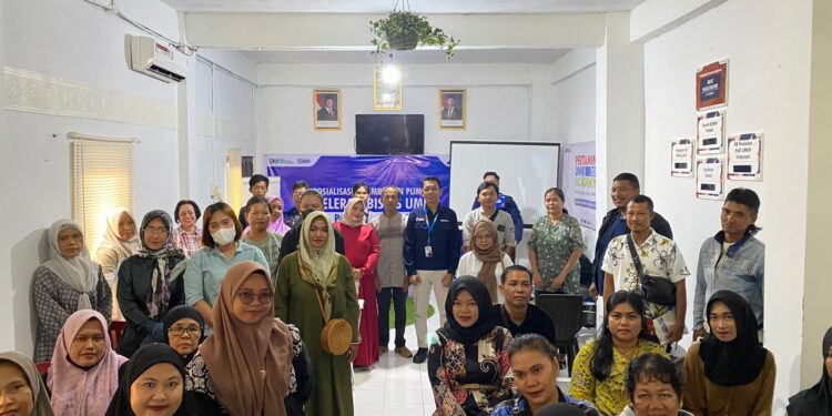 FOTO: MATAKALTENG - Foto bersama sosialisasi dan pembinaan PUMK PT Pertamina-BRI.