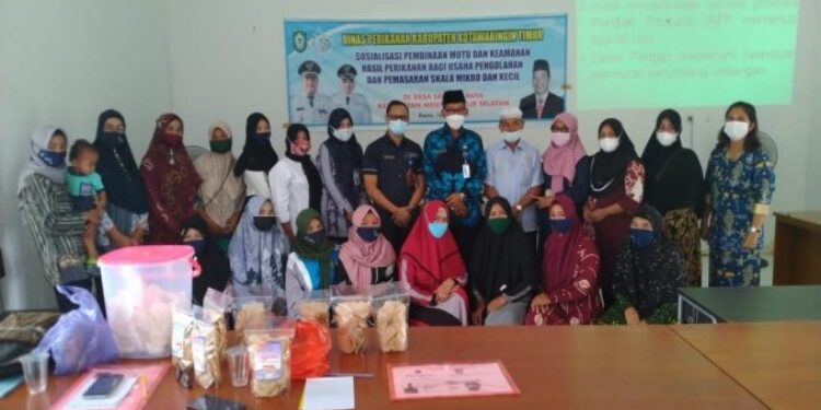 FOTO: IST/MATA KALTENG - Sosialisasi pembinaan mutu dan keamanan hasil perikanan beberapa waktu lalu oleh Dinas Perikanan Kabupaten Kotim.