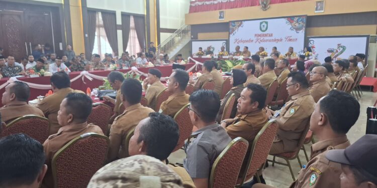 Foto: DIAN/MATA KALTENG - Rapat evaluasi akhir tahun 2024 Pemerintah Kabupaten Kotim, 30 Desember 2024.