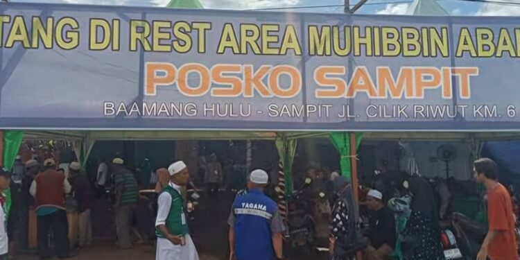 Foto: IST/MATA KALTENG - Rest area untuk rombongan jemaah haul Sekumpul pada 2023 lalu di Kota Sampit.