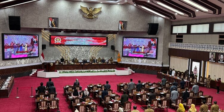FOTO: IST/MATAKALTENG - Suasana rapat paripurna ke-9 masa persidangan I tahun sidang 2024.