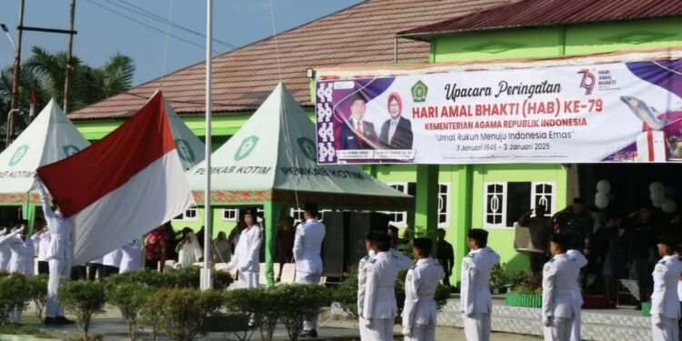 Foto: IST/MATA KALTENG - Peringatan Hari Amal Bakti di Kemenag Kotim belum lama ini.