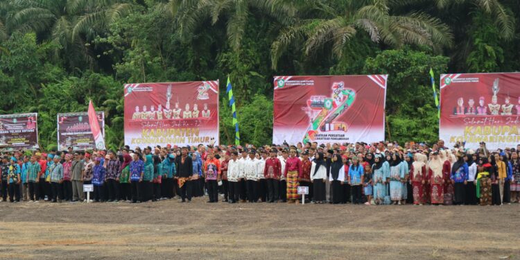 Foto: IST/MATA KALTENG - Perayaan HUT Kotim ke 72 di Kecamatan Telaga Antang, 7 Januari 2024.