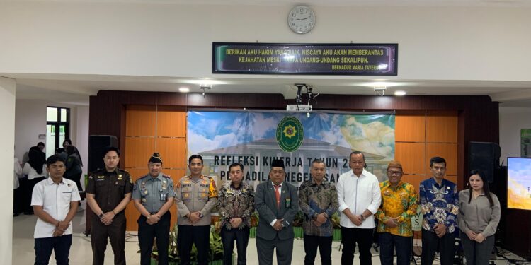 Foto:DIAN/MATA KALTENG - Penyampaian kegiatan yang dilaksanakan Pengadilan Negeri Sampit pada tahun 2024.