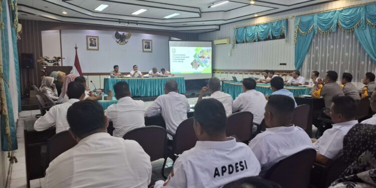 Foto:DIAN/MATA KALTENG - Rapat koordinasi penyiapan areal untuk pengembangan lahan jagung, 15 Januari 2025.