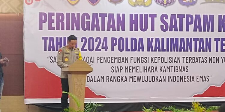 FOTO: MATAKALTENG - Wakapolda Kalteng, Brigjen Pol Rakhmad Setyadi, pada saat menyampaikan sambutan.