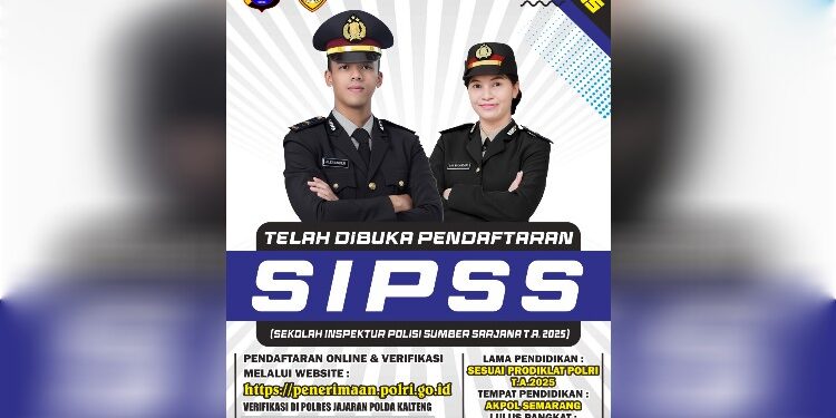 FOTO: MATAKALTENG - Poster penerimaan calon anggota Polri jalur SIPSS.