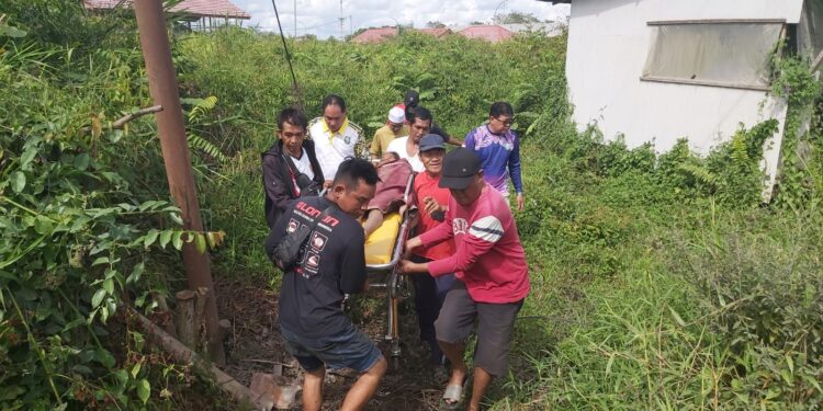 Foto: IST/MATA KALTENG - Proses evakuasi warga terlantar di Kecamatan MB Ketapang, 31 Januari 2025.