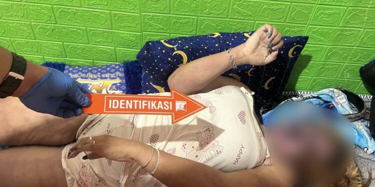 FOTO: IST/MATAKALTENG - kondisi korban yang ditemukan meninggal yang mengenakan daster.