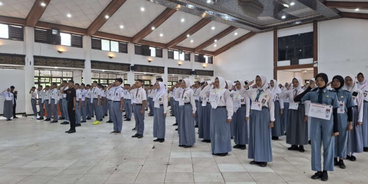 Foto: DIAN/MATA KALTENG - Seleksi paskibraka tahun 2025 di Gedung Serba Guna Sampit, 26 Februari 2025.