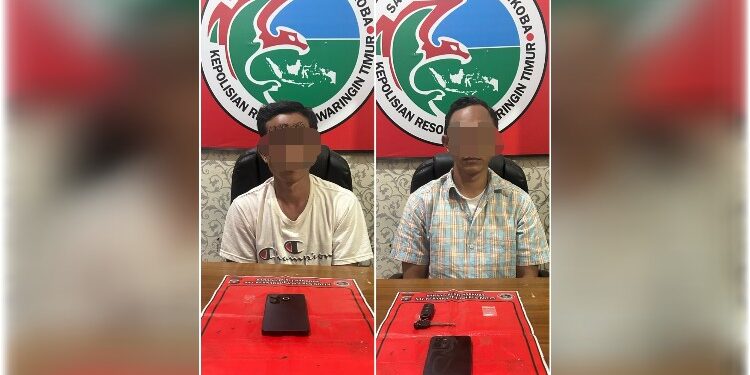 FOTO: IST/MATAKALTENG - Pelaku pengedar sabu yang diringkus oleh tim Satreskoba Polres Kotim.