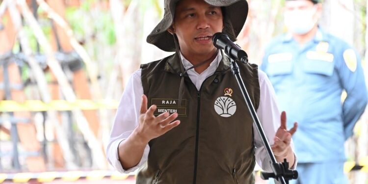 FOTO: IST/MATAKALTENG - Wagub Kalteng Edy Pratowo mendampingi Menhut RI Raja Juli Antoni mengantarkan orangutan berangkat ke Sekolah Hutan di Nyaru Menteng Baru, Kamis 20 Maret 2025.