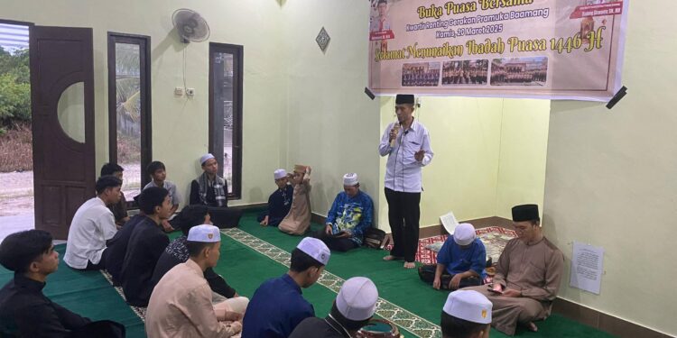 Foto: IST/MATA KALTENG - kegiatan buka bersama Kwartir Ranting Pramuka Baamang.