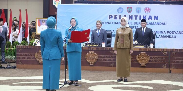 FOTO: IST/MATAKALTENG - Pelantikan TP-PKK Kabupaten Lamandau, Norol Latifah Rizky Aditya.