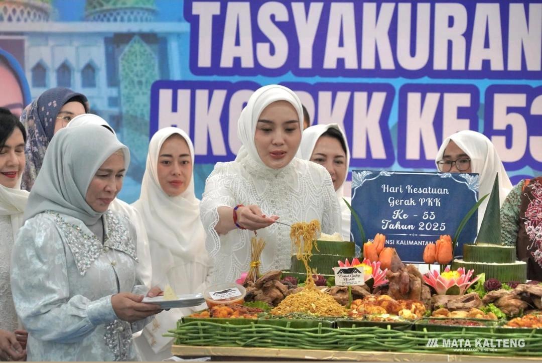 Puncak Peringatan Hari Kesatuan Gerak PKK ke-53, Ketua TP PKK Kalteng Gelar Syukuran dan Buka Puasa Bersama