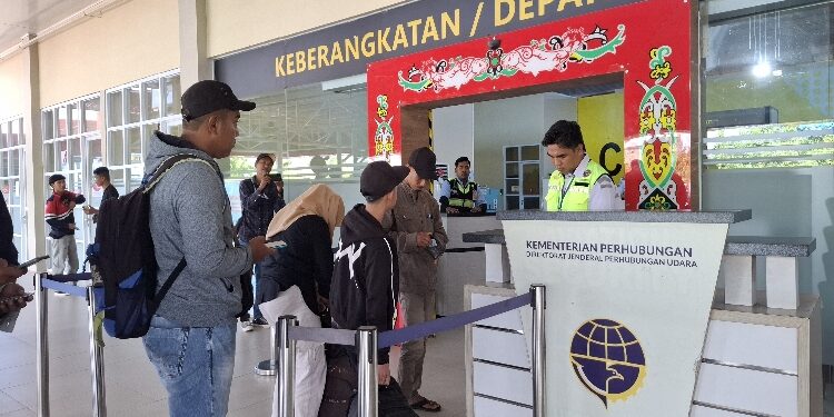 Foto:DIAN/MATA KALTENG - Suasana di Bandara H Asan Sampit.