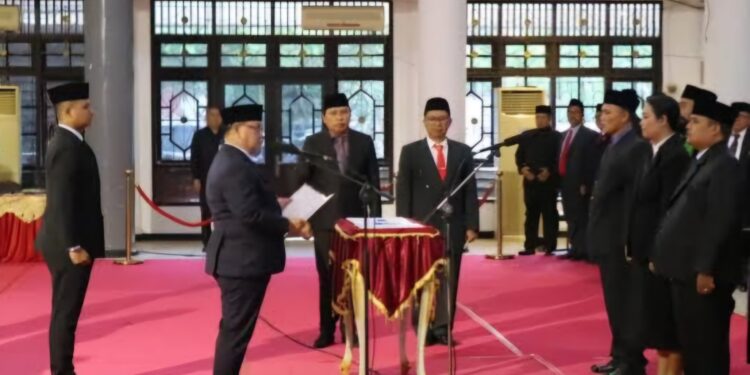 Foto:DOK/MATA KALTENG - Pelantikan pejabat paska dirotasi di lingkup Pemerintah Kabupaten Kotim pada tahun 2023.