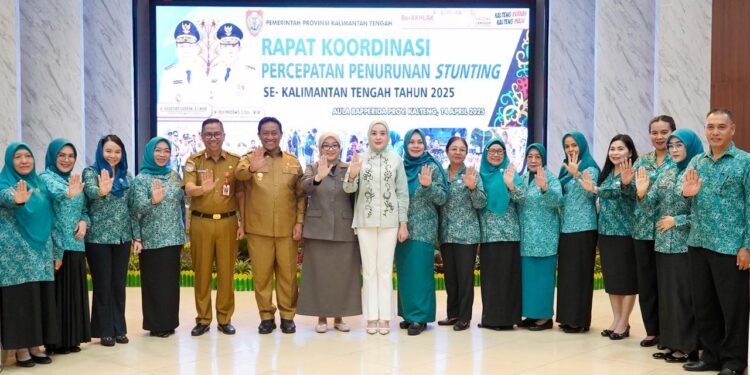 FOTO : IST/MATAKALTENG - Rapat Koordinasi (Rakor) Percepatan Penurunan Stunting (PPS) se-Kalteng Tahun 2025.