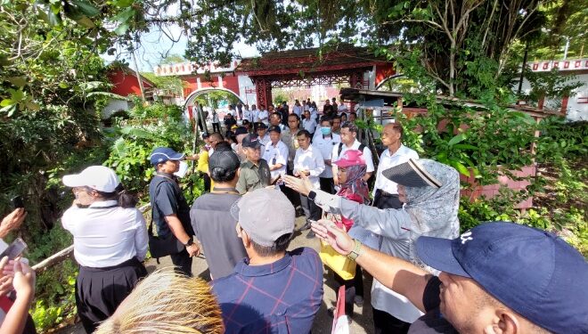 FOTO: MATAKALTENG - Pengadilan Negeri Palangka Raya ketika menggelar Pemeriksaan Setempat (PS).
