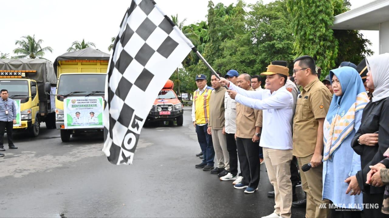 Gubernur Kalteng Lepas Pengiriman Bantuan Sosial Darurat untuk Korban Banjir di Barito